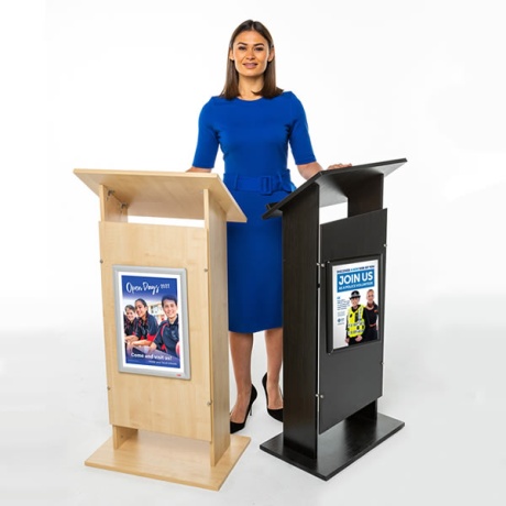 Pedestal Lectern with Optional A3 Poster Display